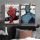 Постеры и принты Disney Moive, граффити с супергероями, художественная живопись на холсте, настенные картины с изображением Человека-паука для декора детской комнаты