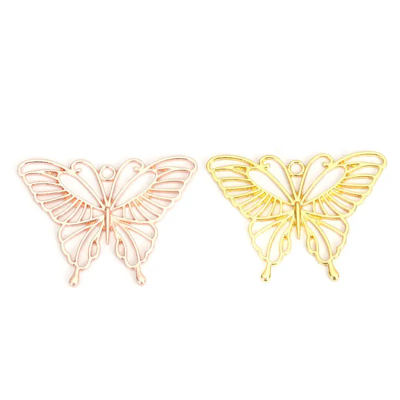 2 шт цинкового сплава открытый задний ободок Подвески Смола рамка золото &