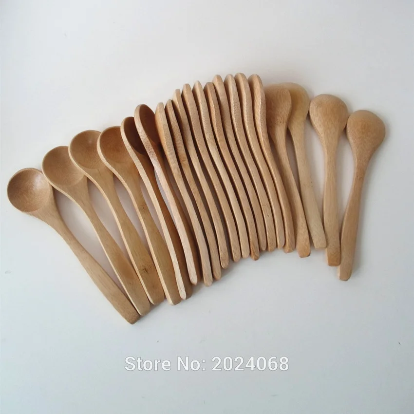 

10Pcs/Set 5.1inch Wooden Spoon Ecofriendly Tableware Bamboo Scoop Coffee Honey Tea Spoon Stirrer HK3