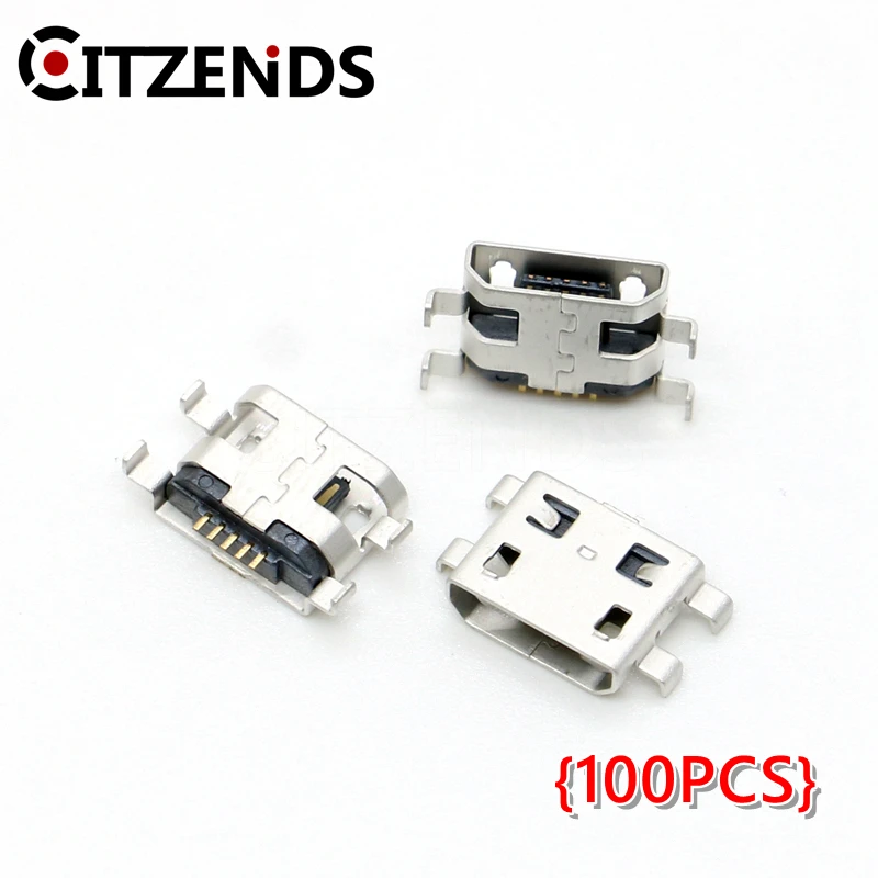 100 шт. разъем Micro USB 5pin B типа мама|connector 5pin|connector femaleconnector charge |