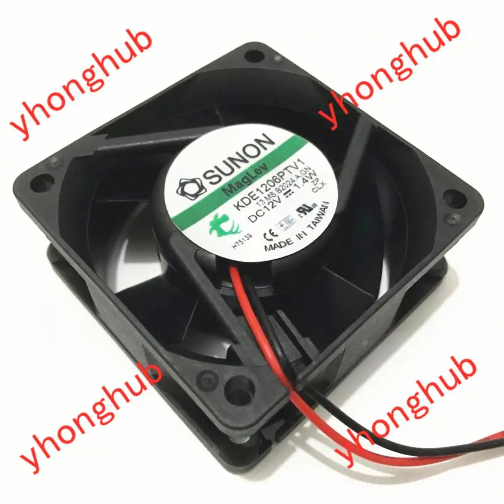 SUNON KDE1206PTV1 13.MS DC 12V 1 4 W 60x60x25mm вентилятор охлаждения сервера|square fan|sunon kde1206ptv1server fan |