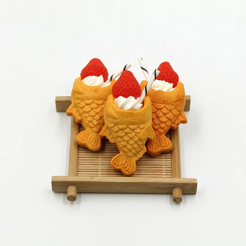 Кавайная японская имитация печенье рыбы модель торта миниатюрная милая игрушка