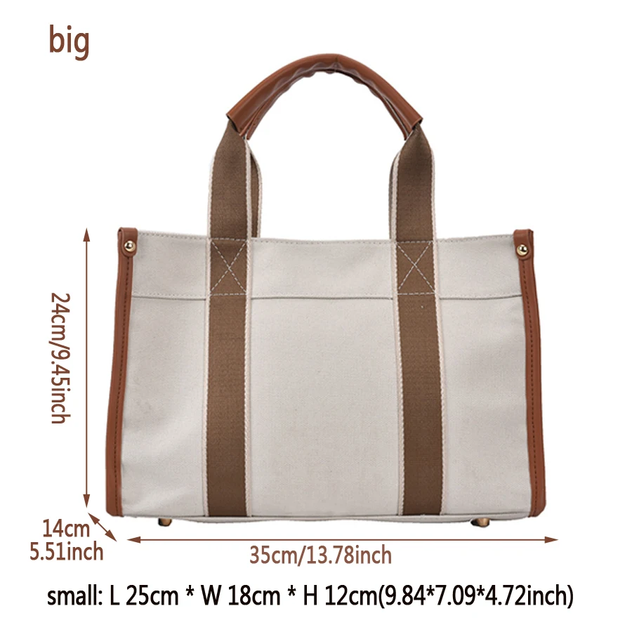 

Casual Canvas Women Handbags Fashion Letters Shoulder Crossbody Bags Female Leather Patchwork Bag 2021 Large Capacity Tote bags
