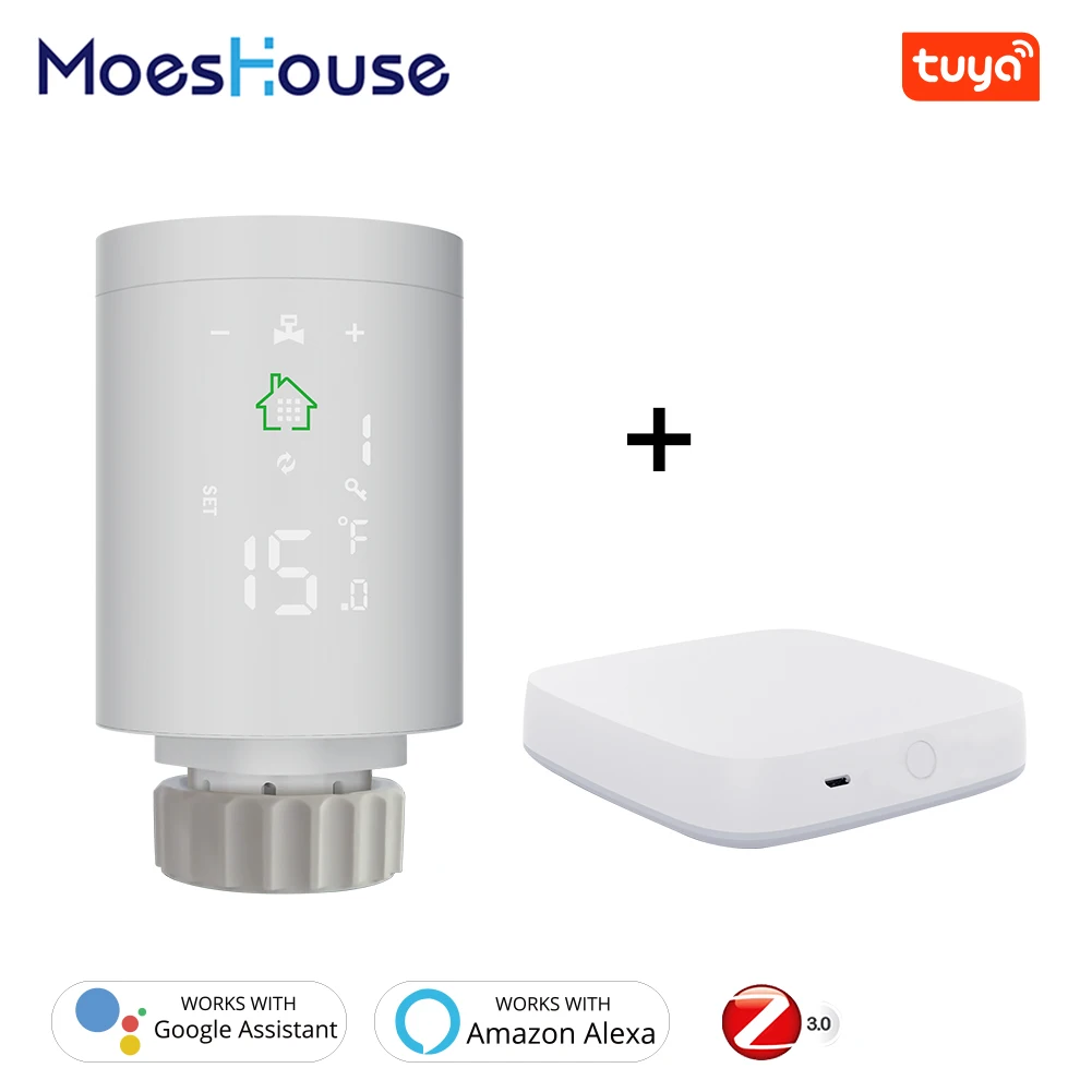 Умный привод радиатора Tuya ZigBee3.0 программируемый термостатический клапан