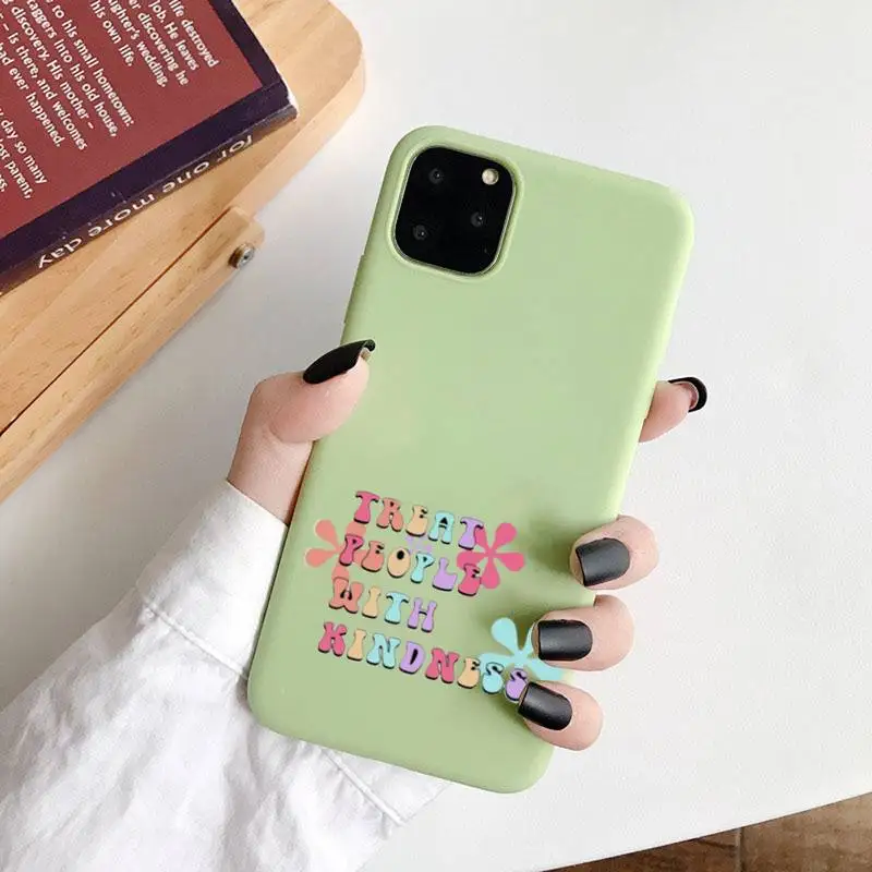 

Harry Styles Treat People With Kindness Phone Case Candy Color for iPhone 6 7 8 11 12 s mini pro X XS XR MAX Plus