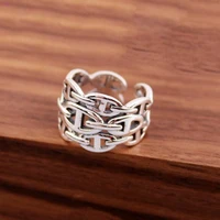 bocai s925 sterling silver men%e2%80%98s pig nose ring 2021 popular fashion retro lady multi layer pure argentum hand jewelry