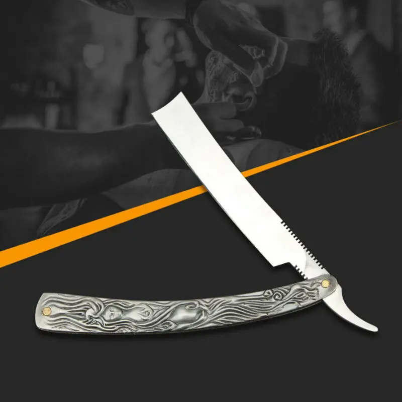 

Straight razor huge 11.5 inch blade haircut knife for shaving devil