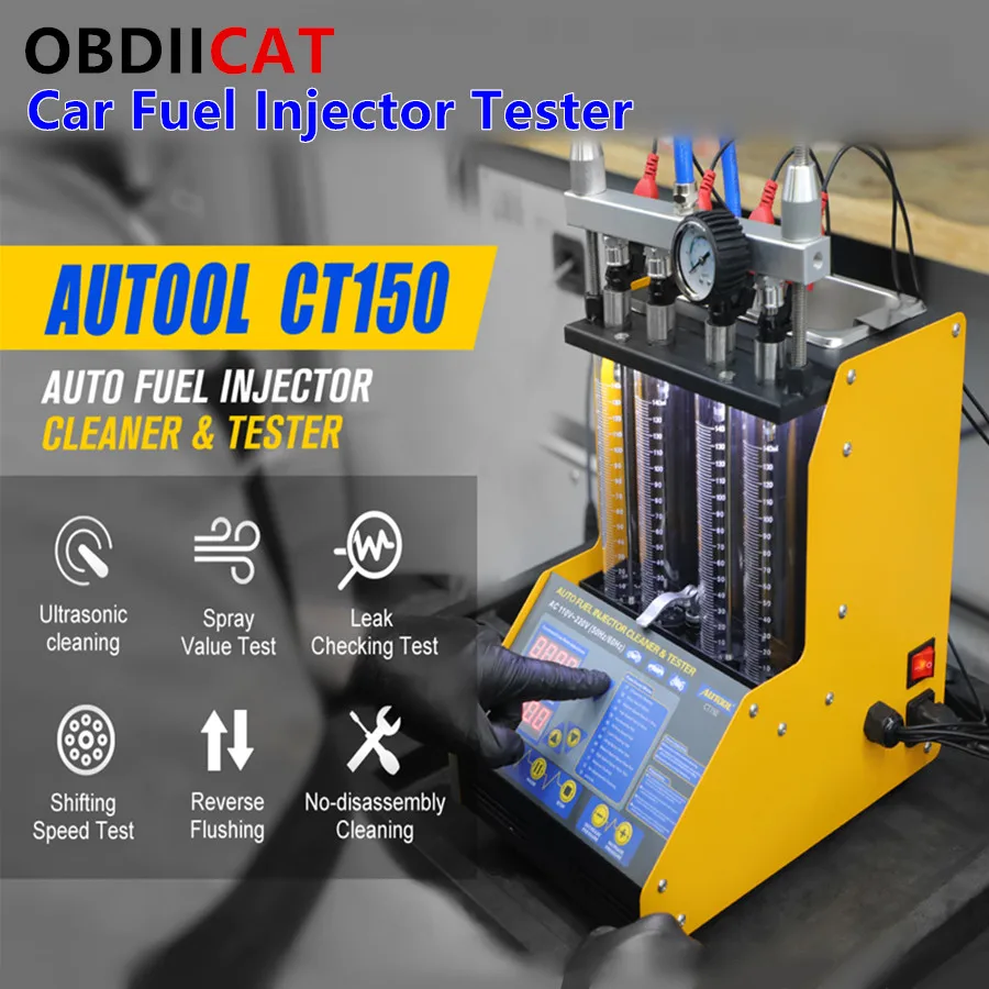AUTOOL ультразвуковой тестер для очистки инжектора топлива на бензине автомобиле