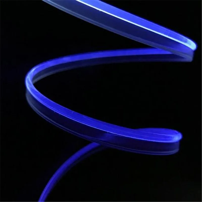 Суперъяркая Пластиковая юбка 2 0 мм боковая светящаяся оптическая нить с плоскими