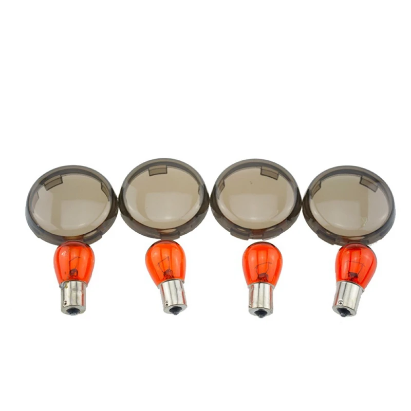 

AP68-Motorcycle Smoked Turn Signal Lens Amber Bulb for Touring Sportster Softail Road King 2002-2013