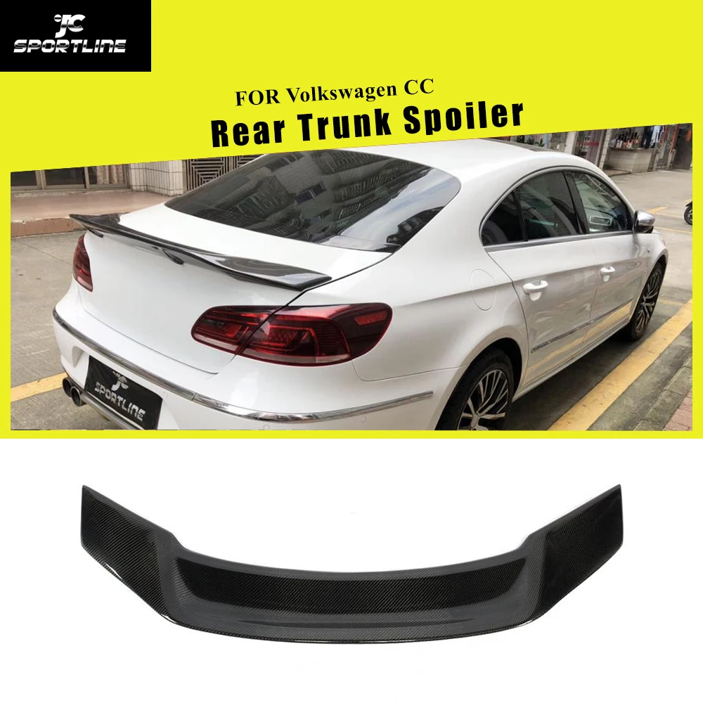 Багажник спойлер для Volkswagen CC 2009- углеродного волокна спойлер заднего крыла крышка багажника