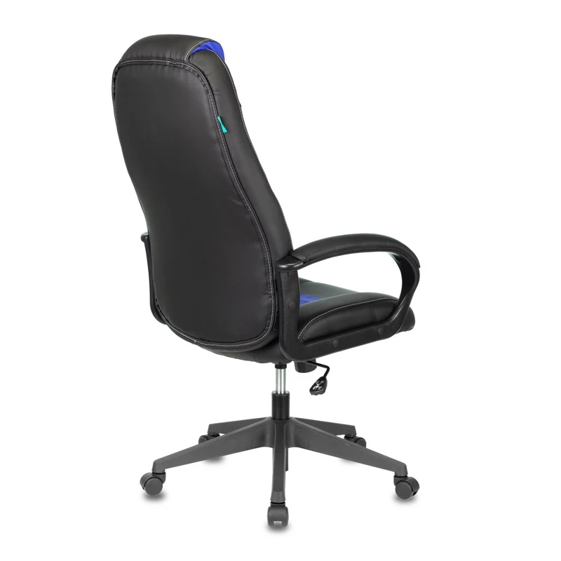 Кресло игровое БЮРОКРАТ VIKING 8N на колесиках искусственная кожа черный/синий (viking