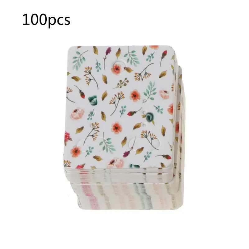 

100 шт., серьги-гвоздики из крафтовой бумаги