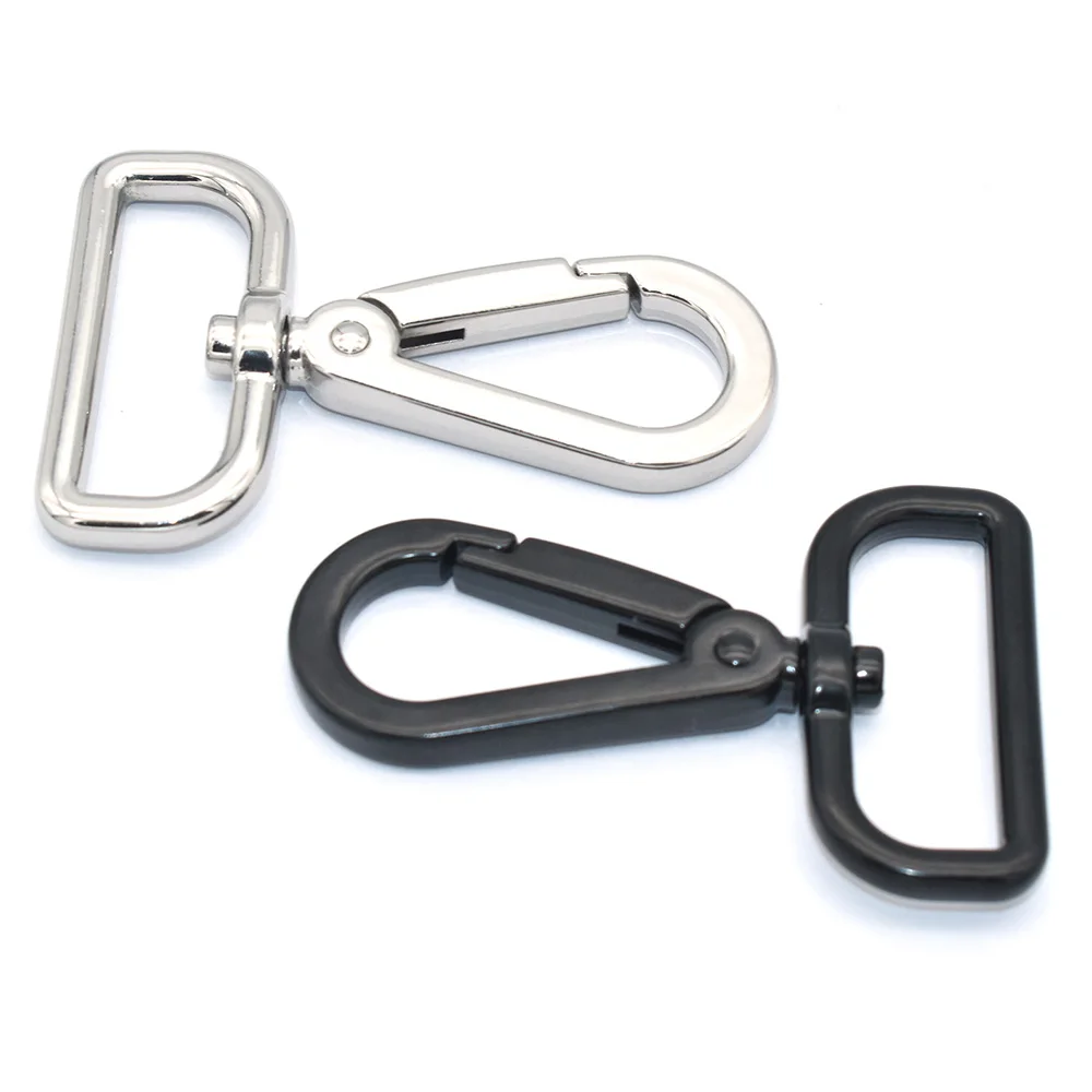 

62mm Swivel clasp Lobster Clasp Claw Rectangle Ring Push Gate Trigger Clasps Swivel Snap Hooks For keychain backpack 6pcs Black/