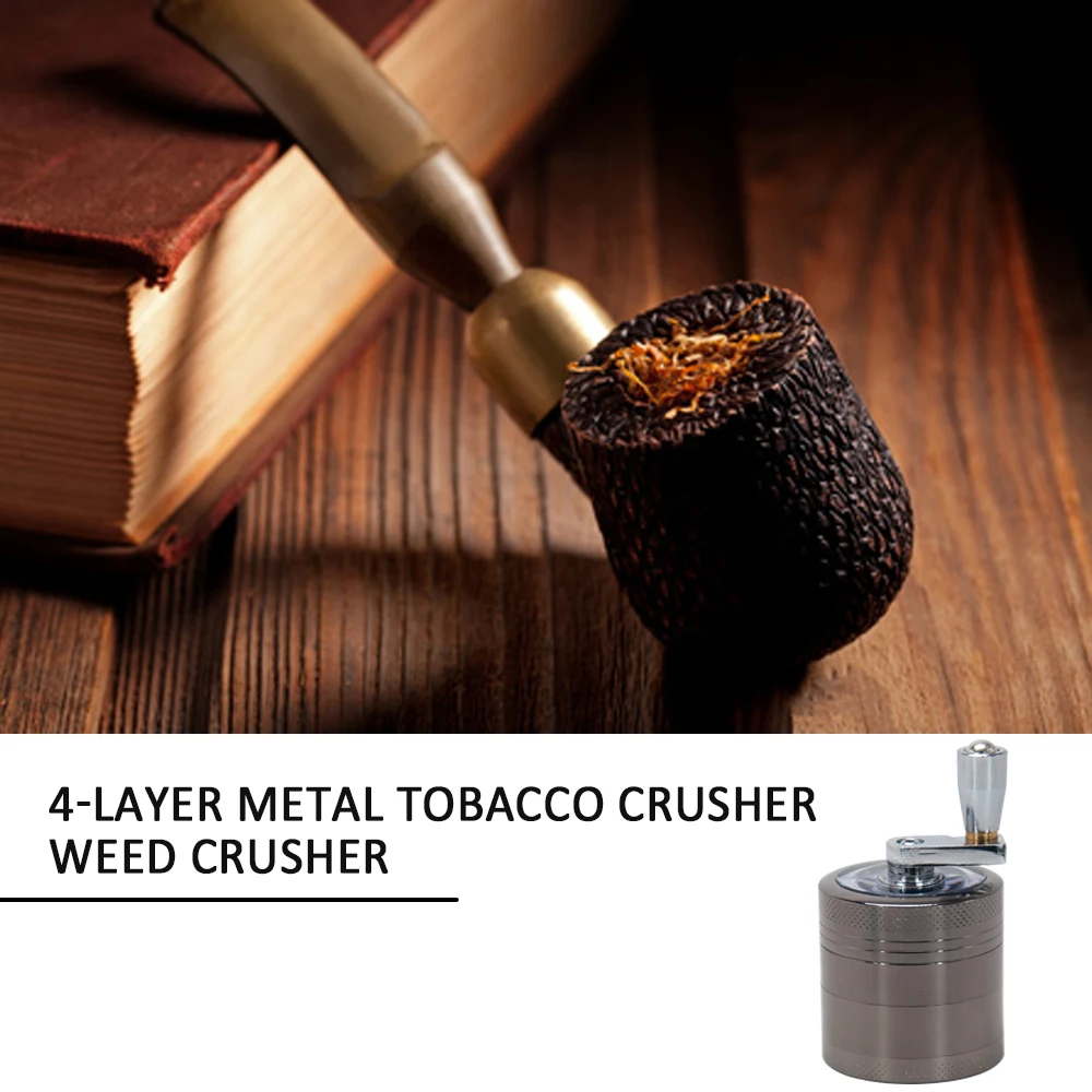 4 Слои сплав травяной травы измельчитель табака дым измельчители мини табачная