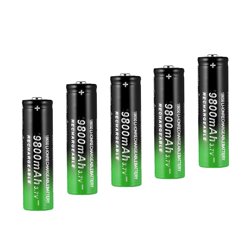 

2021 new 18650 3.7V 9800mah flashlight headlamp rechargeable battery, battery plus USB charger package for sale