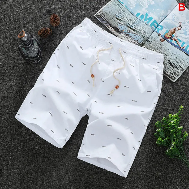

2020 Summer Men's shorts Casual Loose Cropped Trousers Sports Shorts Loose Knit Straight Casual Pants Cotton Short Pants New 4XL