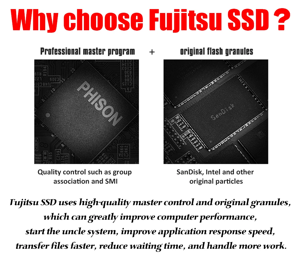 FUJITSU hd ssd 1 ТБ sata iii 3D NAND Flash 1 ТБ ssd TLC SMI Phison Realtek 500 МБ/с. Внутренние твердотельные накопители для настольного ноутбука