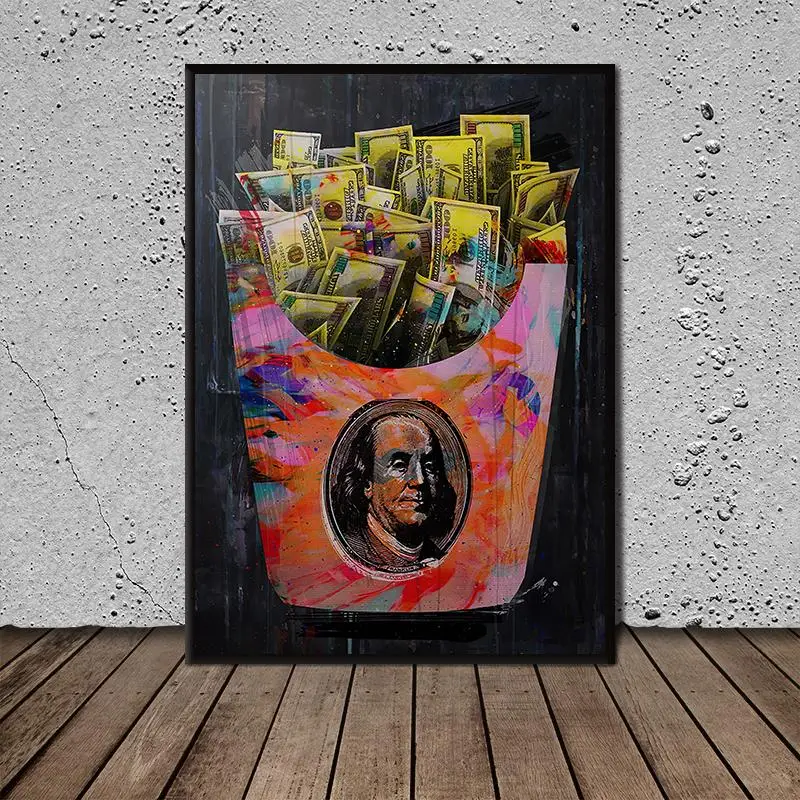 

Money Paintings Poster and Prints Canvas Painting on Wall Art Home Decor Picture for Home Decoration