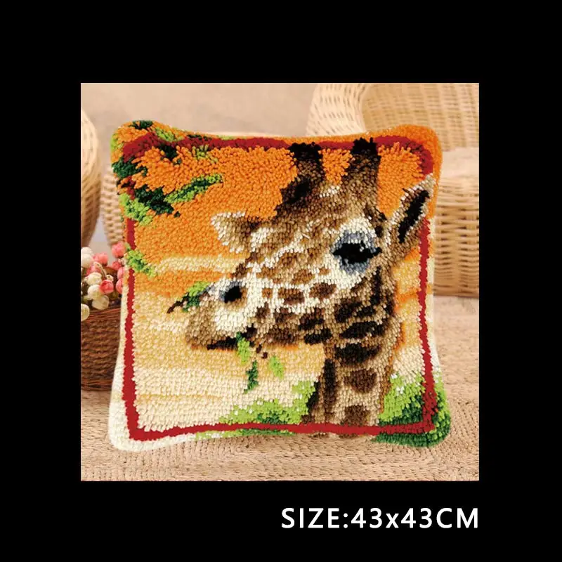 Набор для вышивки крестиком сделай сам подушка с животными защелкой 42 см | Дом и
