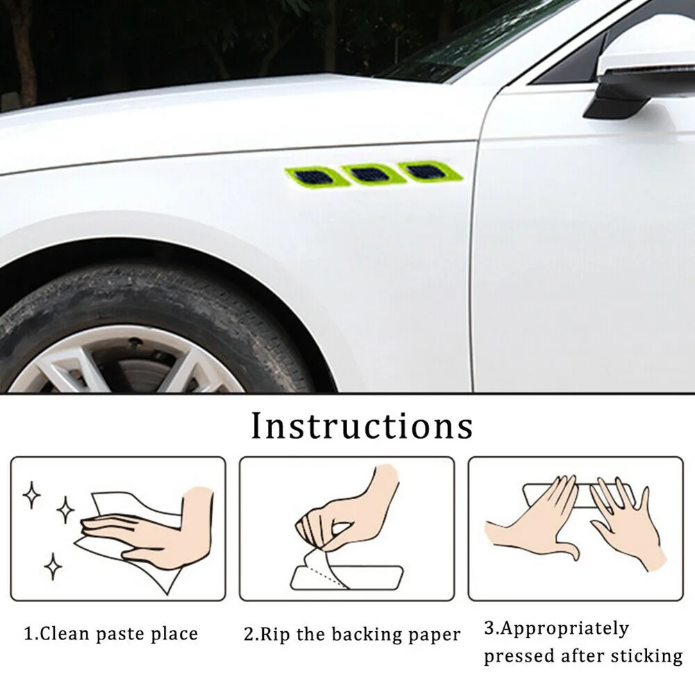

6pcs Set Warning Strip Anti-collision Reflective Safety Tape Universal