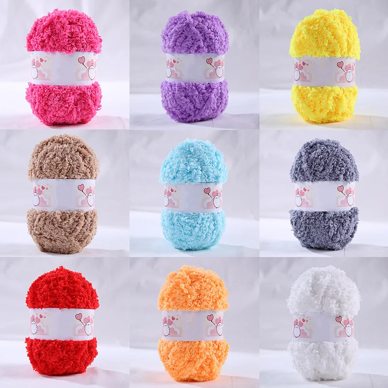 Шерстяная Толстая бархатная пряжа кораллового цвета 50 г/шар мягкая детская