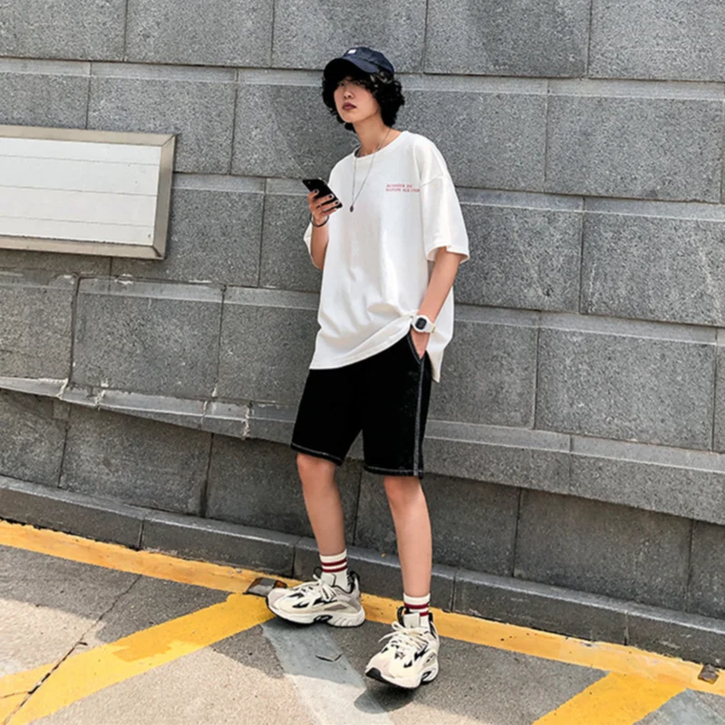 

Funny Print Oversized Men T-shirt Casual Streetwear Summer Comfortable Flower Print Fashion Brand Loose and All-match Style