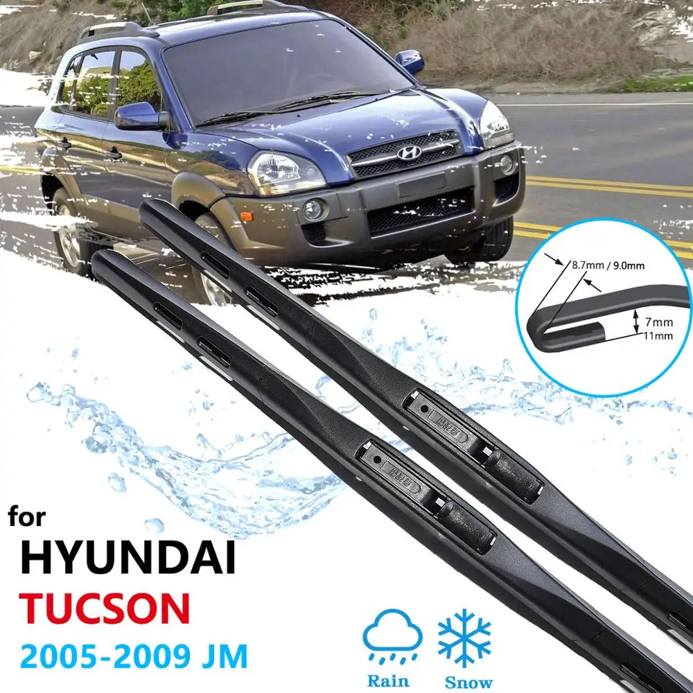 

for Hyundai Tucson 2005 2006 2007 2008 2009 JM Car Wiper Blade Front Windscreen Windshield Wipers Car Accessories J Hook Type