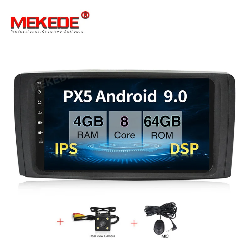 64G DVD CAMERA " ips четырехъядерный 1 din Android 9,0 автомобильный dvd-плеер gps стерео радио для Mercedes Benz R Class W251 R280 R300 R320 R350 с wifi - Цвет: 64G DVD CAMERA