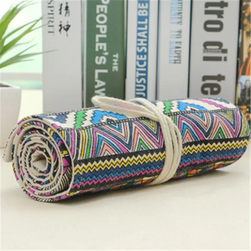 Профессиональная Сумочка для косметики и кистей с 36/48 отверстиями в этническом