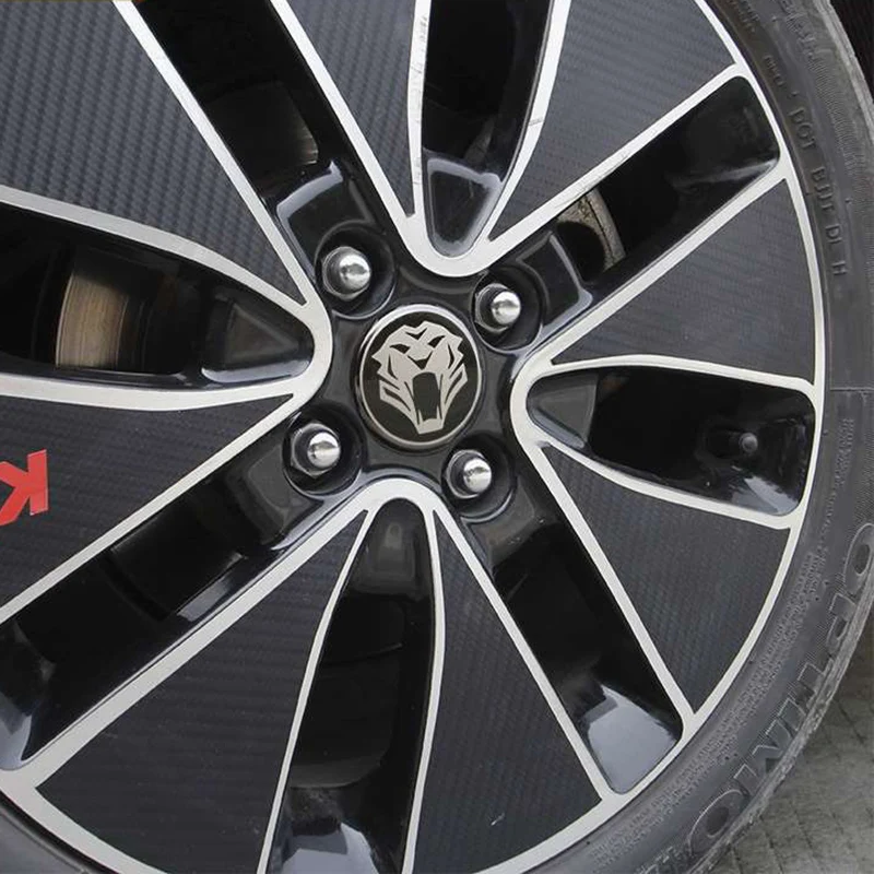 4pcs/set Car Wheel Center Hub Caps Badge Emblem Decal Cover Tiger head logo stickers For styling | Автомобили и мотоциклы