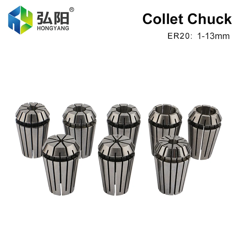 

ER20 Chuck Collet Chuck Group Clamping Nut Tool Holder High Precision Chuck Kit For CNC Engraving Machine Lathe Milling Tools