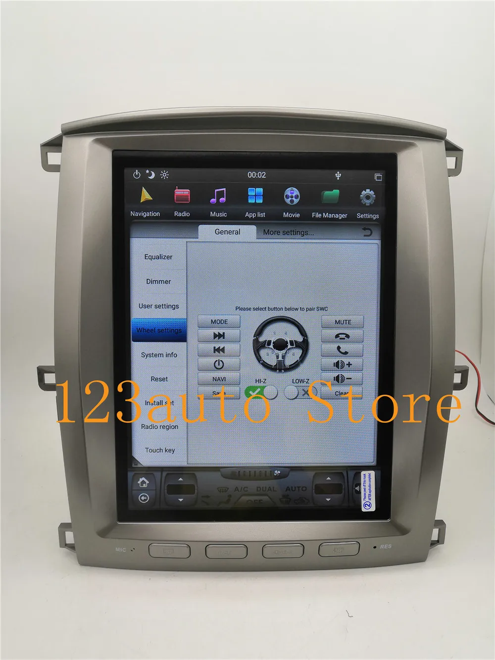 12,1 ''PX6 CARPLAY Tesla стиль Android 8,1 автомобильный DVD gps навигационный плеер для TOYOTA LAND CRUISER LC100 lexus LX470 2002-2007