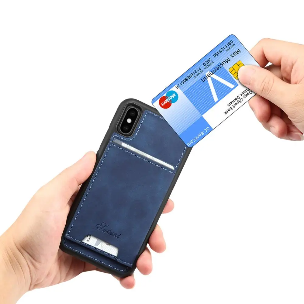 For iPhone 7 8 6 6S Plus 11 Pro Max Wallet Case Flip With Credit Card Holder Slim Leather Shockproof X XS XR | Мобильные телефоны и