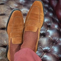 new fashion hot sale mens dress shoes suede leather slip on stylish fashion casual vintage loafers zapatos de hombre ke546