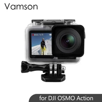 vamson for dji osmo action camera waterproof housing case 40m diving shell box for dji accessories oa05