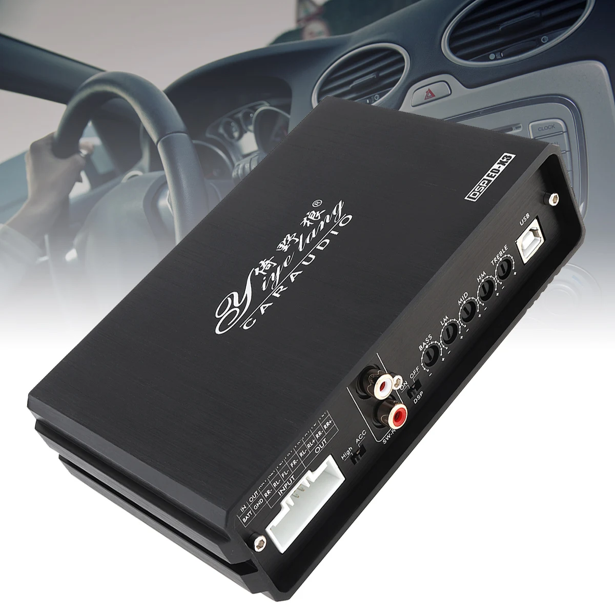10 полос 4x50 Вт Автомобильный цифровой аудио процессор DSP усилитель с Bluetooth с компьютерным телефоном эквалайзер высокая точность настройки для автомобилей
