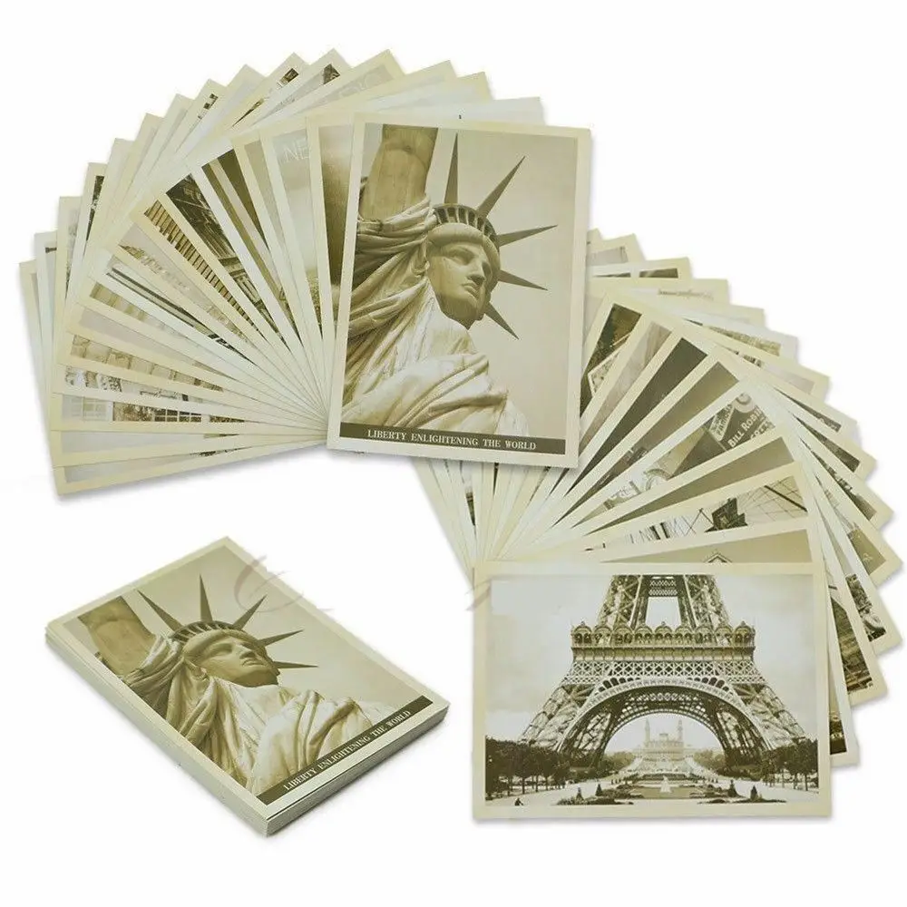 Лот из 32 открыток для путешествий винтажный пейзаж фото постер открытки | Дом и