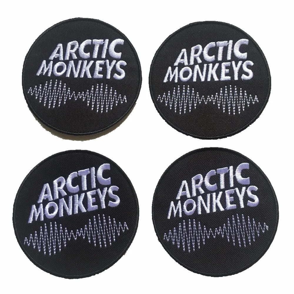 

DD7.9cm Round ARCTIC MONKEYS Patches Ironon Patch for Kids Clothes Jacket Handmade Embroidered Applique DIY Decoration Patchwork