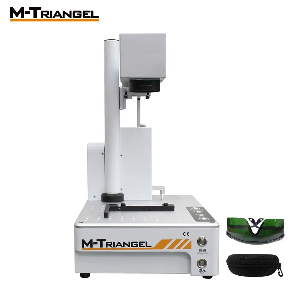 Mgones 220V EU Plug M-Triangel 20 Вт волоконный лазерный гравер машина DIY ЖК-разделитель для кожи, стекла, металла, резки древесины компактный ЧПУ принтер гравер - Цвет: Mgones 220V EU Plug