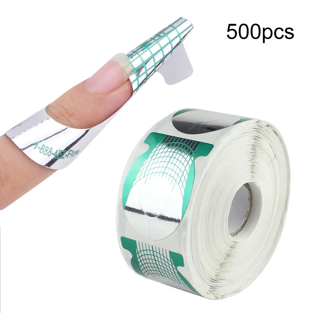 

500pcs Nail Art Tips Extension Forms Guide French Nails DIY Tool Acrylic Uv Gel Manicure Extension Tool For Salon Or Home Use