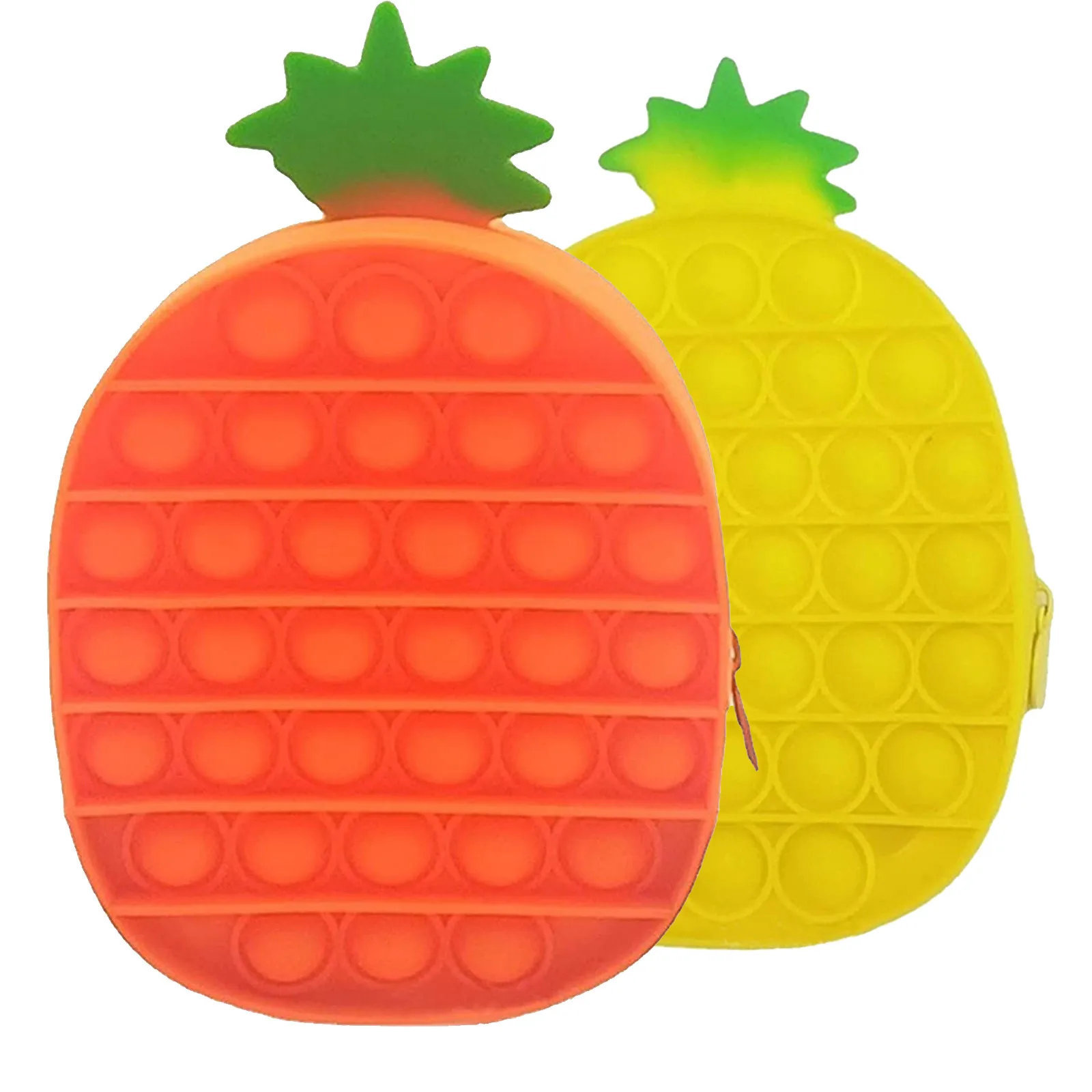 

Pencil Pouch Pencil Cases For School Pineapple Toys Zipper Silicone Soft Pen Bag Stationery Storage Cases For Boys And Girls поп