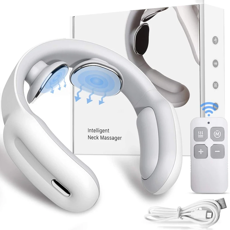 

Smart Electric Neck Massager Far Infrared Heating Pain Relief Health Care Relaxation Cervical Vertebra Physiotherapy Massger