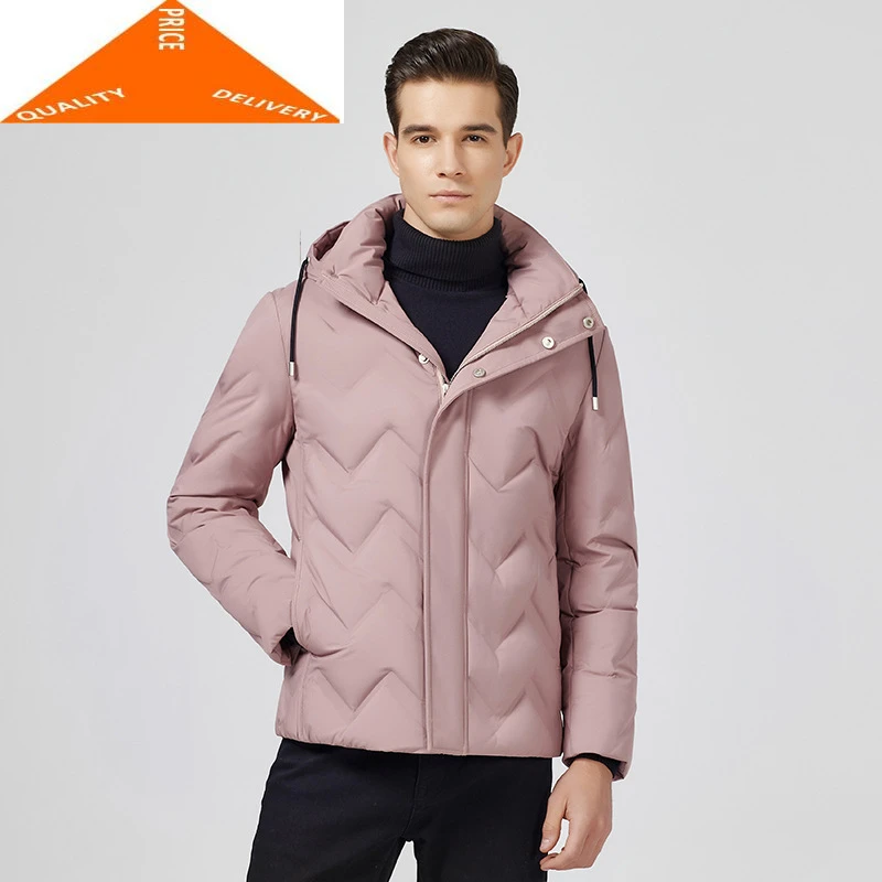 

Куртка мужская зимняя на белом утином пуху, с капюшоном