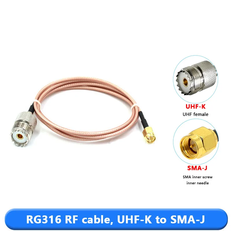 UHF SO239 женский PL259 к SMA Штекерный/гнездовой Зажим адаптер RG316 кабельная Перемычка