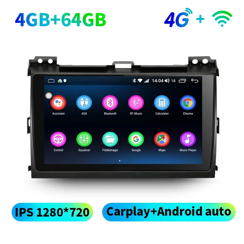 JY-TO158N4GS Радующийся Автомобильный gps плеер Радио стерео для Toyota Land Cruiser Prado 120 LEXUS GX 470 мультимедийный плеер 9 ''ips экран HD головное устройство - Цвет: JY-TO158N4GS