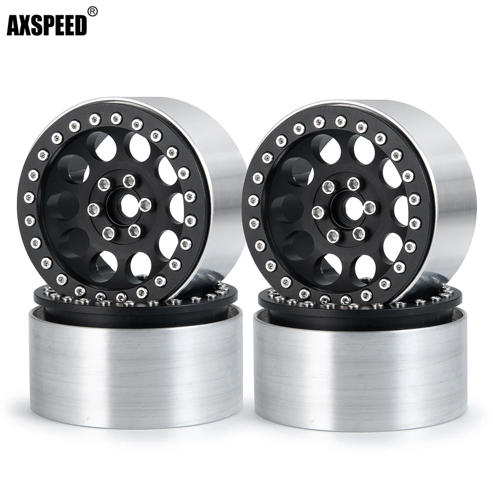 

AXSPEED 2,2 дюймовый черный алюминиевый сплав ступицы колеса Beadlock Колесные диски для 1/10 Axial Wraith 90048 RR10 Радиоуправляемый гусеничный автомобиль