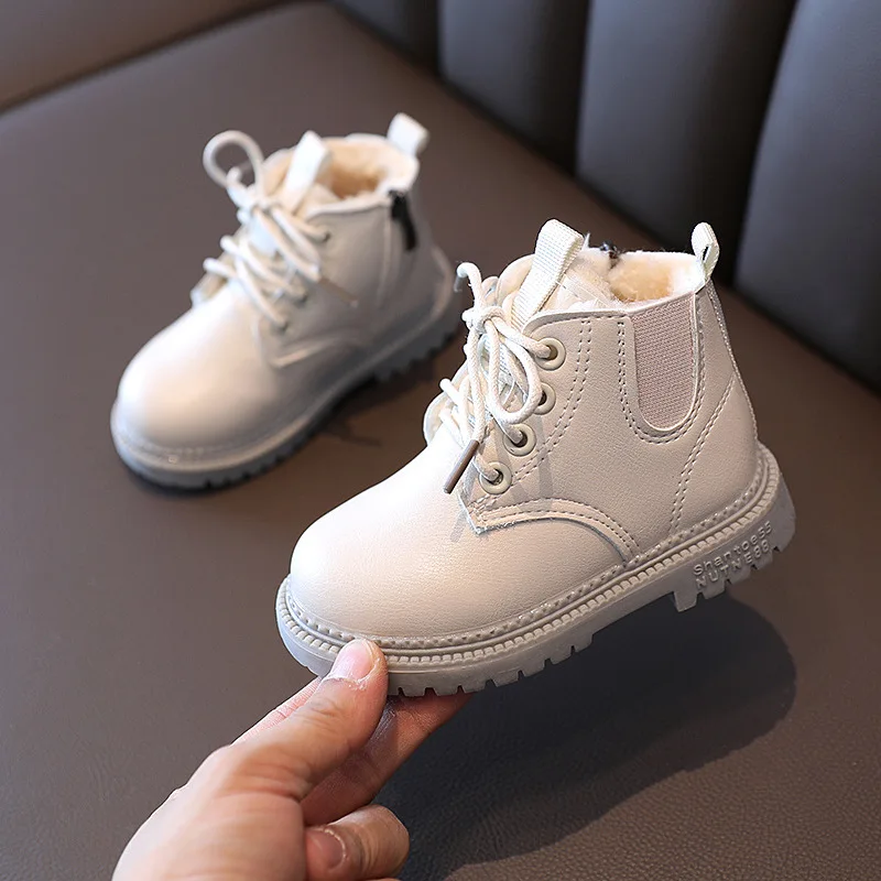 

Winter Girls Snow Boot Plush Warm Boys Casual Cotton Shoes Anti Slip Kids Ankle Boots Fashion Soft Sole Lightweight Comfortable