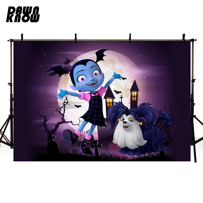 Vampirina vamnknow фон для фотосъемки новорожденных с изображением ночной Луны