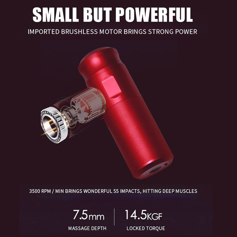 

Body Massagers Accessories Portable Fitness Equipment Electric Massage Gun Device Type-C Charging Port